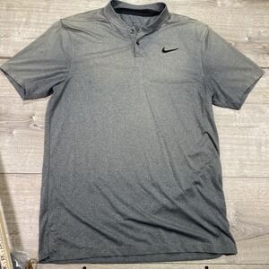 Nike Dri-FIT Polo Shirt Mens Small‎ Gray Blade Collar Golf Stretch CI8982-019